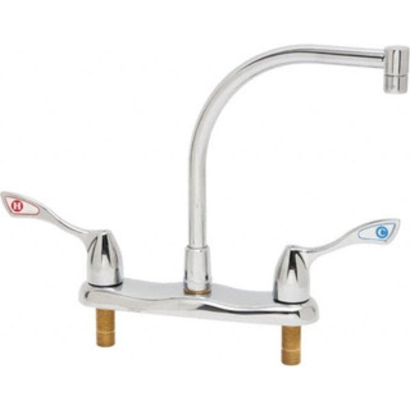 Moen Deck Plate Mount, Kitchen Faucet without Spray Two Handle, Wrist Blade Handle, High Arc Spout 8799 – 81794877