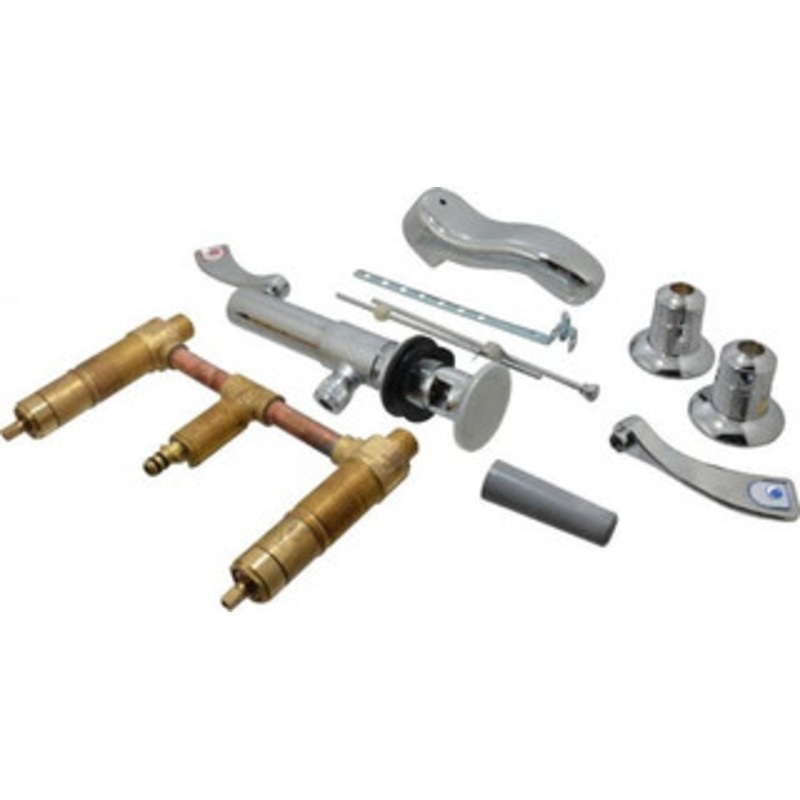 Moen Wrist Blade Handle, Commercial Bathroom Faucet Two Handle, Pop Up Drain, Low Spout 8239 – 79418869