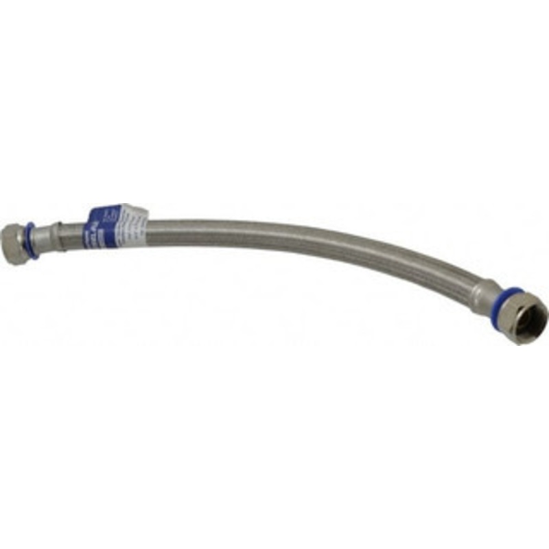 Value Collection 3/4 FIP Inlet, 3/4 FIP Outlet, Stainless Steel Water Heater Supply Line Use with Water Heaters 48251 – 08832123