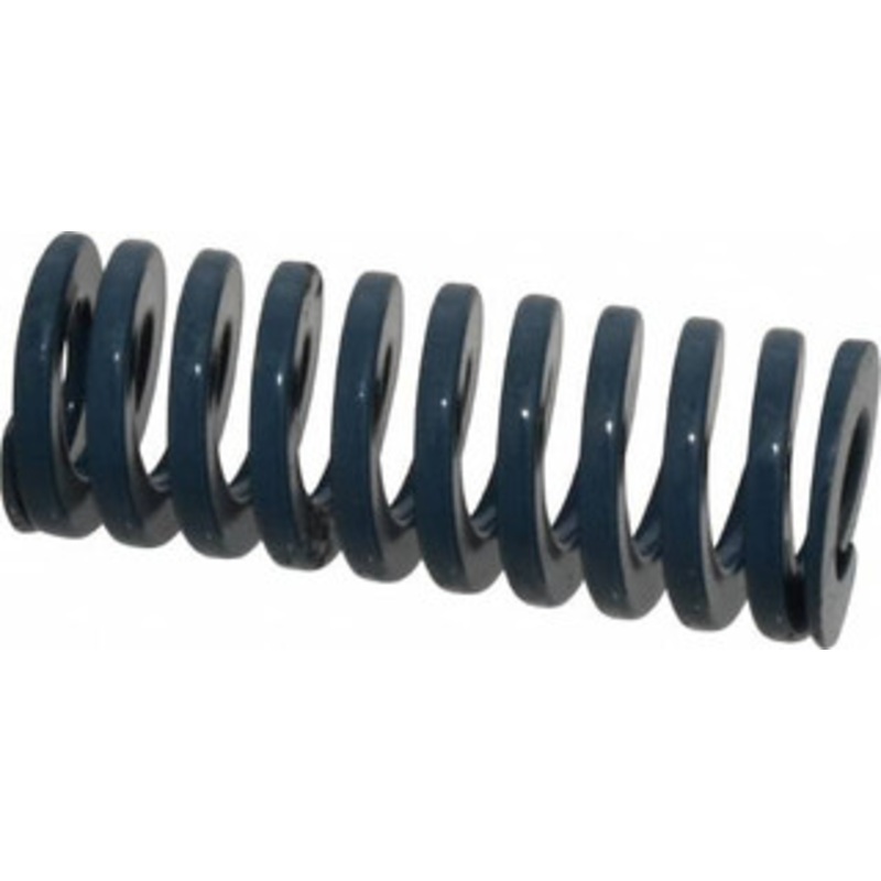 Danly 1 Hole Diam, 1/2 Rod Diam, 2-1/2 Free Length, Blue Die Spring 31.4 Lb Max Deflection, 0.94 Max Deflection, Medium Duty, Chromium Vanadium Steel 9-1610-21 – 76012863