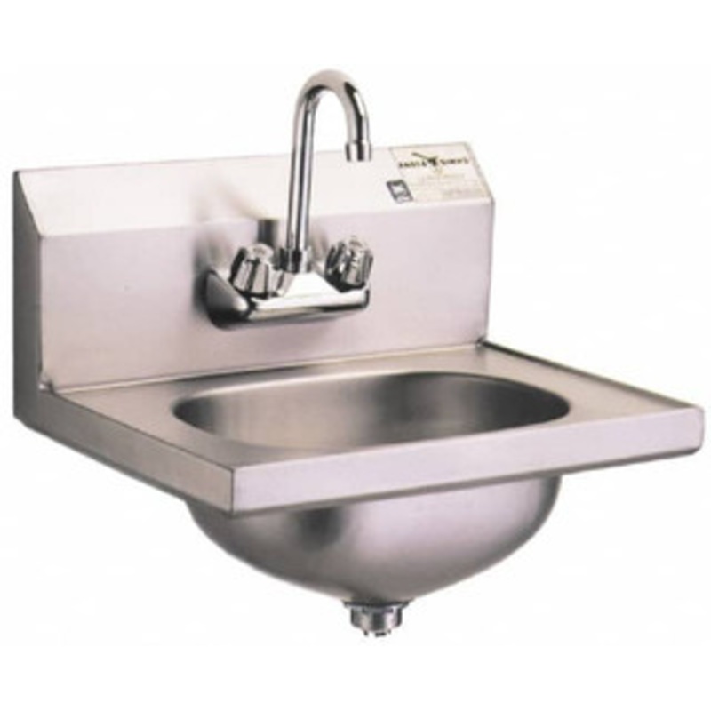 Eagle MHC 13-1/2 Long x 9-3/4 Wide Inside, 1 Compartment, Grade 304 Stainless Steel Stainless Steel Hand Sink-Wall Mount 20 Gauge, 18-7/8 Long x 14-3/4 Wide Outside, 6-3/4 Deep HSA-10-F – 36918621