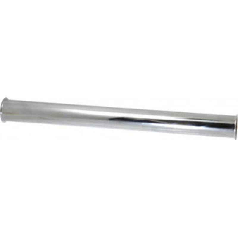 Federal Process 1-1/2 Inside Diameter, 16 Inch Long, Double Flange, Sink Tailpiece Chrome Coated, Brass, 22 Gauge 2429 – 82722885