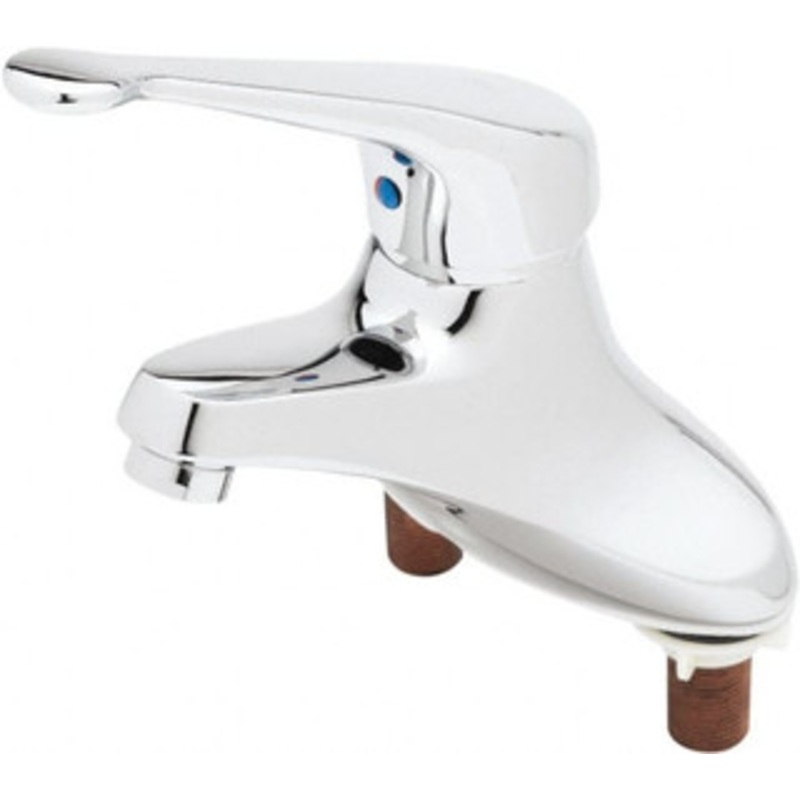 T&S Brass Straight Handle, Deck Mounted Bathroom Faucet One Handle, Pop Up Drain, Standard Spout B-2710-LH – 32072407