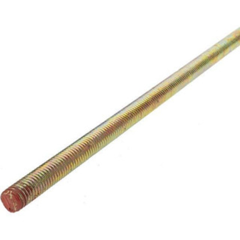 Value Collection 3/8-16 x 3 ft. Low Carbon Steel Threaded Rod Right Hand Thread, Yellow Zinc Plated Finish, UNC 36677 – 53525820