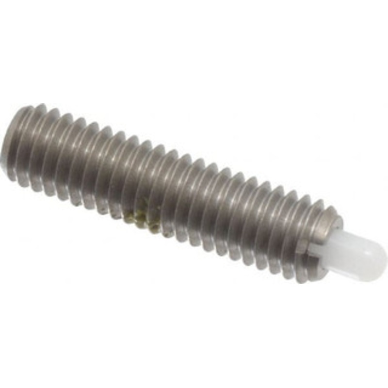 Vlier 10-32, 3/4 Thread Length, 1/8 Plunger Projection, Stainless Steel Threaded Spring Plunger 0.09 – 0.092 Max Plunger Diam, 3/4 Plunger Length, 1.3 Lb Init End Force, 2.7 Lb Final End Force SSSD53P – 62118641