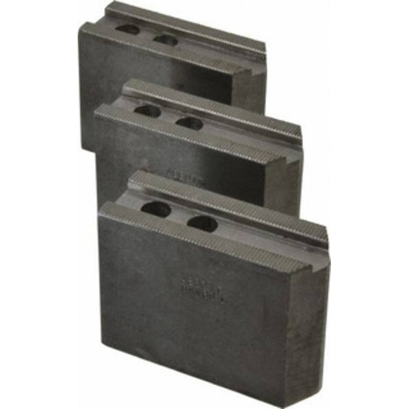 Abbott Workholding 8 & Up Chuck Capacity, 1/16 x 90 Serrated Attachment, Square Soft Lathe Chuck Jaw 3 Jaws, Steel, 29/32 Btw Mount Hole Ctrs, 4 Long x 1-1/2 Wide x 3 High, 0.669 Groove, 0.4724 & 12mm Fastener SMW8S1 – 04229241