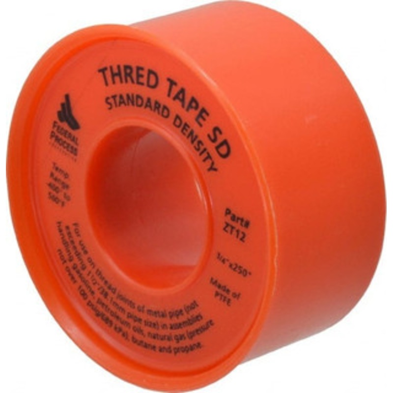 Federal Process 3/4 Wide x 250 Long General Purpose Pipe Repair Tape 3 mil Thick, -450 to 550F, White ZT12 – 36913168