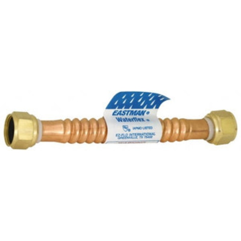Value Collection 3/4 FIP Inlet, 3/4 FIP Outlet, Corrugated Copper Water Heater Supply Line Use with Water Heaters 437724 – 08832115