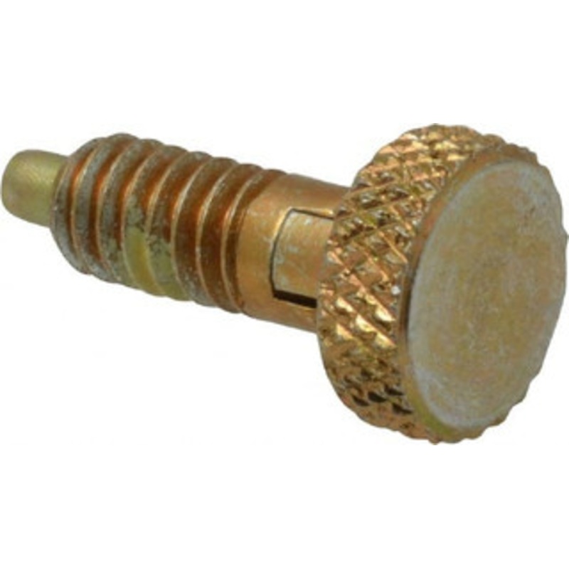 Vlier 1/4-20, 0.4 Thread Length, 0.123 to 1/8 Max Plunger Diam, 0.5 Lb Init to 2 Lb Final End Force, Locking Knob Handle Plunger Knurled Knob, 0.53 Length Under Head/Shoulder, 1/8 Plunger Projection SLF250P – 62124177