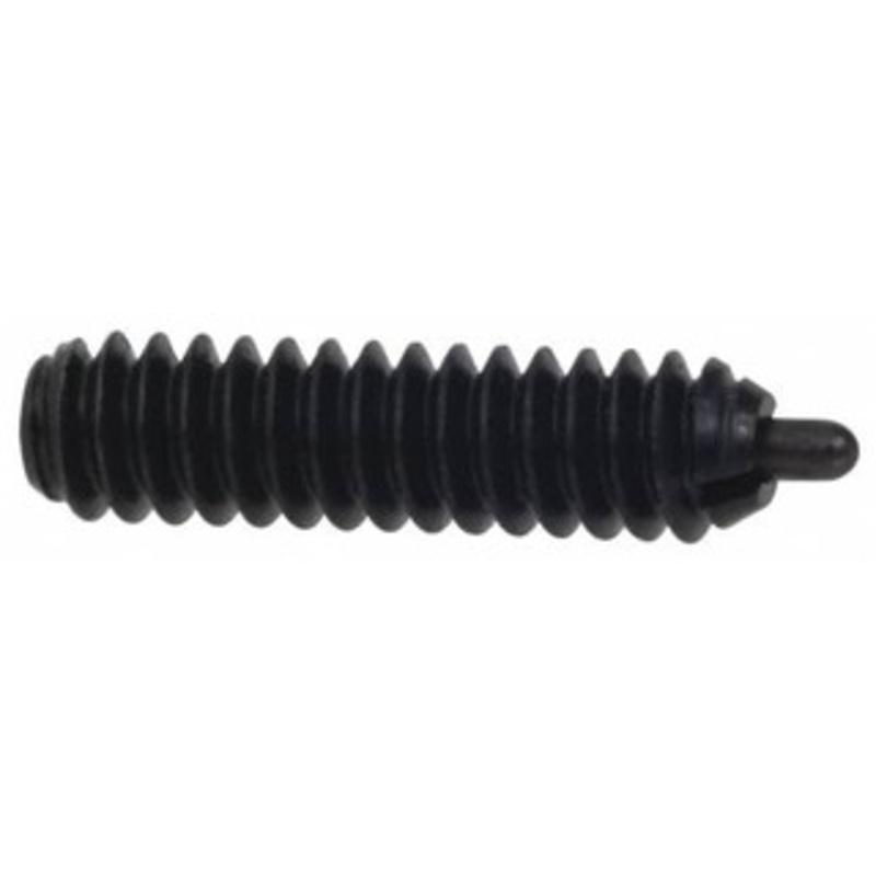 Vlier 8-32, 5/8 Thread Length, 3/32 Plunger Projection, Steel Threaded Spring Plunger 0.069 – 0.07 Max Plunger Diam, 5/8 Plunger Length, 2.7 Lb Init End Force, 7.3 Lb Final End Force S50P – 62116702