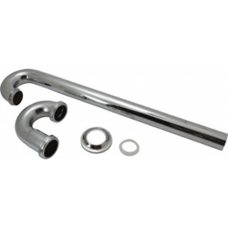 Federal Process 1-1/2 Outside Diameter, 17 Gauge, S Trap with Floor Pipe Chrome Coated, Brass 121 – 82722802