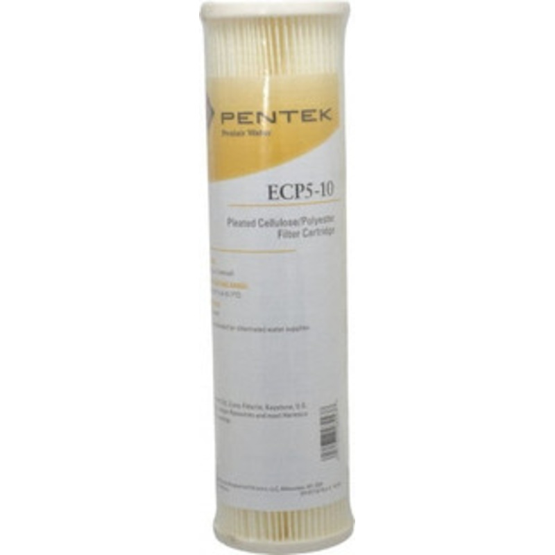 Pentair 2-5/8 OD, 5, Cellulose Polyester Pleated Cartridge Filter 9-3/4 Long, Reduces Sediments 255482-43 – 37023165