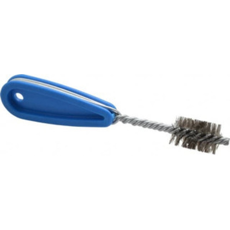 Schaefer Brush 13/16 Inch Actual Brush Diameter, Stainless Steel, Refrigeration, Hand Fitting and Cleaning Brush 3/4 Refrigeration Outside Diameter, Solid Plastic Hand Fitting Handle with Hole 00928 – 36911345