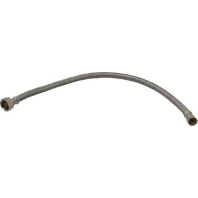 Value Collection 3/8 Compression Inlet, 1/2 FIP Outlet, Stainless Steel Lavatory/Sink Supply Line Use with Sinks 48005N – 08832206