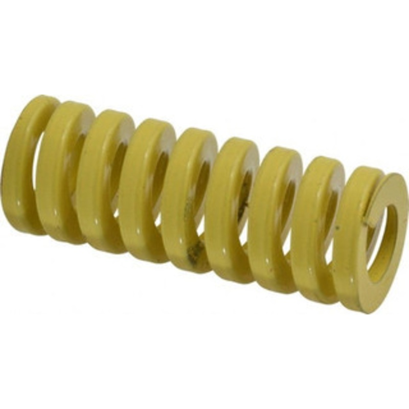 Danly 1 Hole Diam, 1/2 Rod Diam, 2-1/2 Free Length, Yellow Die Spring 87.8 Lb Max Deflection, 0.63 Max Deflection, Extra Heavy Duty, Chromium Vanadium Steel 9-1610-36 – 76016864