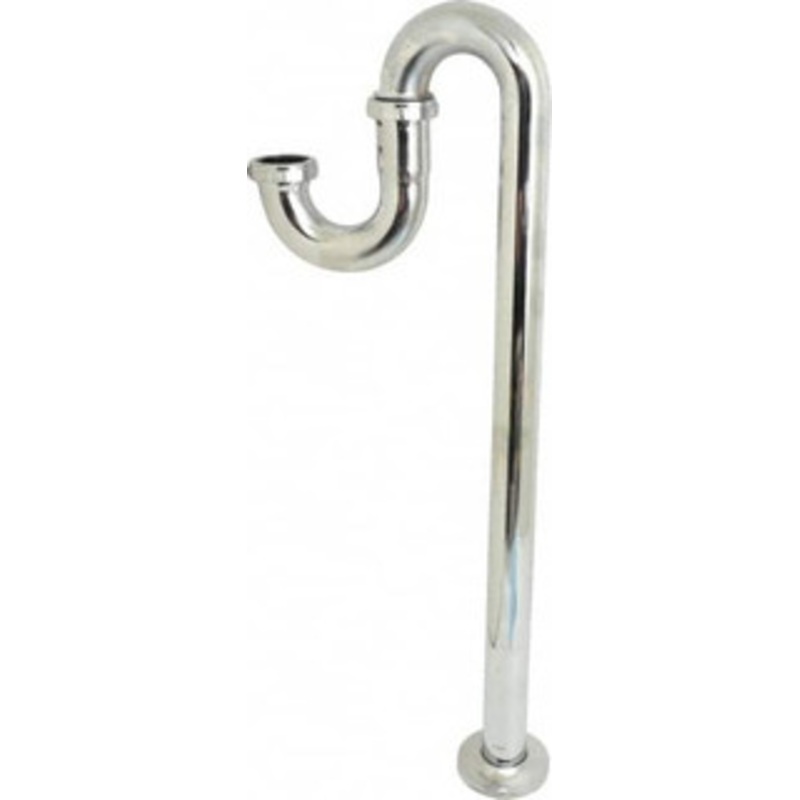 Federal Process 1-1/4 Outside Diameter, 17 Gauge, S Trap with Floor Pipe Chrome Coated, Brass 117 – 82722786