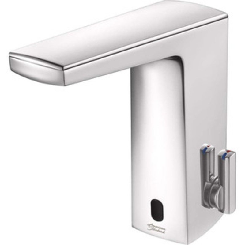 American Standard Electronic & Sensor Faucets, Type: Sensor, Style: Modern, Contemporary, Type of Power: DC, Spout Type: Low Arc, Mounting Centers: Single Hole (Inch), Finish/Coating: Polished Chrome 7025205.002 – 48172555