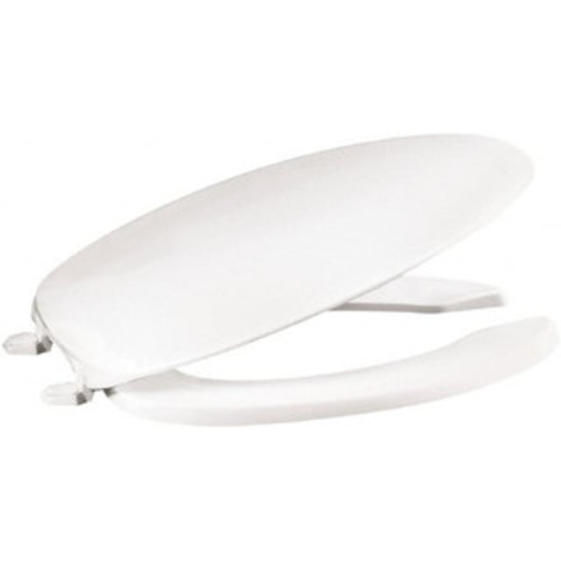 Centoco 18-3/4 Inch Long, 2 Inch Inside Width, Polypropylene, Elongated, Open Front with Cover, Toilet Seat 14 Inch Outside Width, Commercial, Hotel-Motel, Institutional Installation, White 620-001 – 92907526