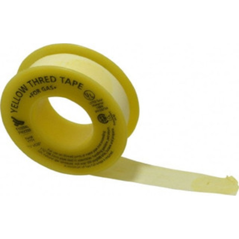 Federal Process 1/2 Wide x 520 Long Gas Pipe Repair Tape 3.8 mil Thick, -450 to 550F, Yellow YT71 – 82722604