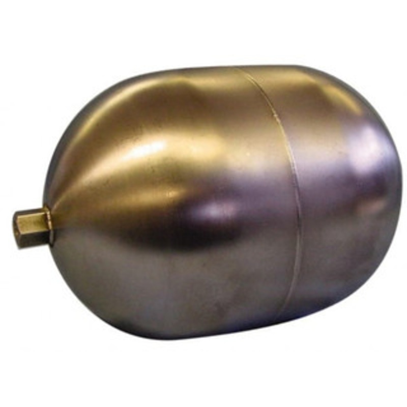 Made in USA 6 Diam x 8 Long, Oblong, Hex Spud Connection, Metal Float 3/8-16 Thread, Stainless Steel, 150 Max psi, 19 Gauge OS6X8194H – 56489958