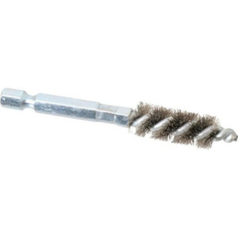 Schaefer Brush 1/4 Inch Inside Diameter, 7/16 Inch Actual Brush Diameter, Carbon Steel, Power Fitting and Cleaning Brush 1/4 Shank Diameter, 3-1/8 Inch Long, Hex Shaft Stem, 3/8 Inch Refrigeration Outside Diameter 09544-12 – 56489198