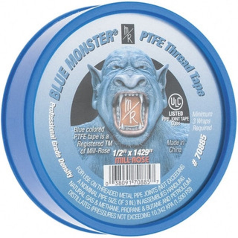 Value Collection 1/2 Wide x 1,429 Long General Purpose Pipe Repair Tape -450 to 500F, Blue 70885 – 06749048