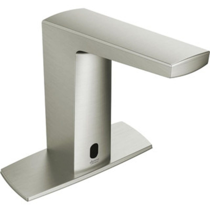 American Standard Electronic & Sensor Faucets, Type: Sensor, Style: Modern, Contemporary, Type of Power: DC, Spout Type: Low Arc, Mounting Centers: Single Hole (Inch), Finish/Coating: Brushed, Nickel 7025105.295 – 48167134
