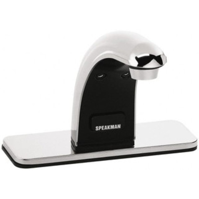 Speakman Deck Plate Mounted Electronic & Sensor Faucet with External Mixer Powered by AC Only, Integral Spout, 4 Mounting Centers, Lead-Free, For Use with Potable Water Applications S-8811-CA-E – 78754546