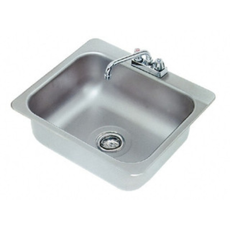 Advance Tabco 20 Long x 16 Wide Inside, 1 Compartment, Stainless Steel Stainless Steel Drop In Sink 20 Gauge, 23 Long x 20-1/2 Wide Outside, 8 Deep DI-1-208 – 08940827