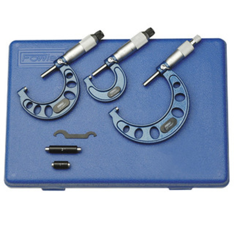 Fowler 0-4 w/Standard, Outside Inch Micrometer 4 Piece Set – 52-215-004-1