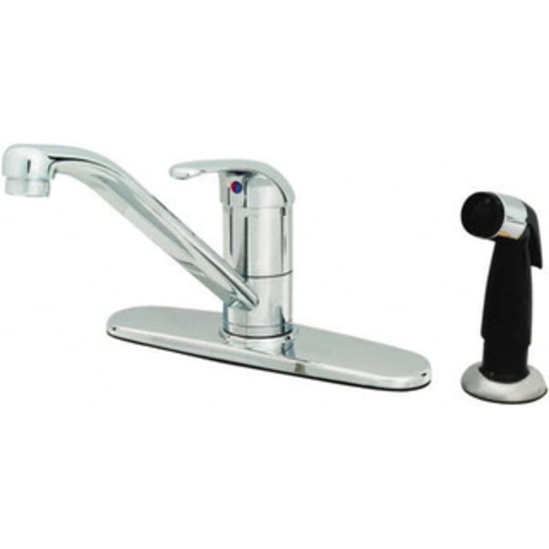 T&S Brass Faucet Mount, Deck Plate Faucet with Spray One Handle, Single Handle, High Spout, No Drain B-2730 – 32074072