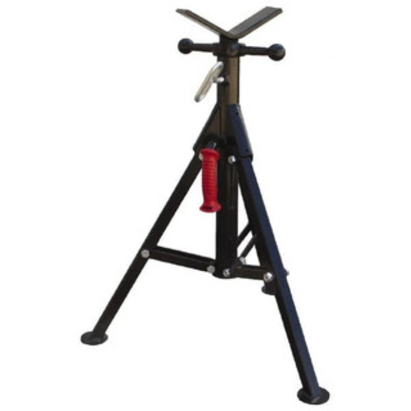 Value Collection 1/4 to 12 Pipe Capacity, Portable Folding Vee-Head Stand 27 to 41 High, 2,000 Lb Capacity 33-05-250 – 03169851