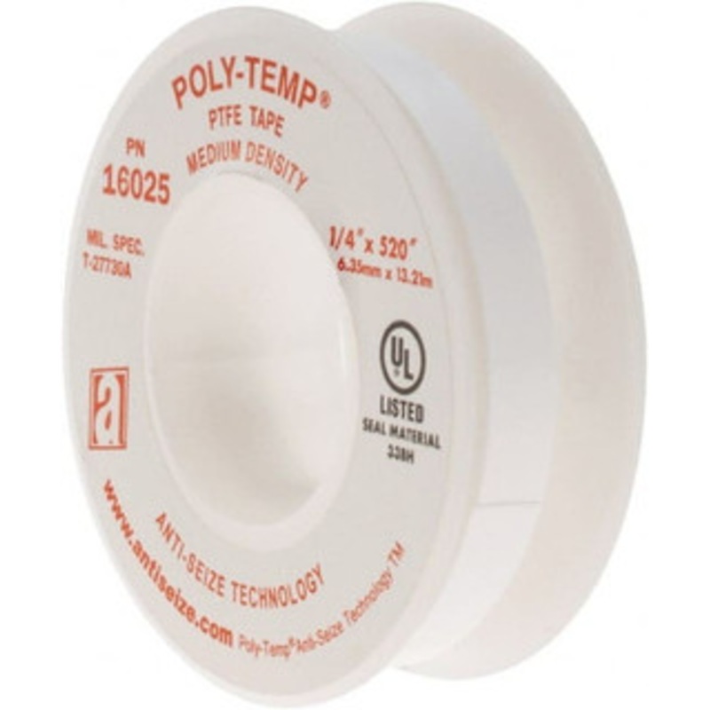 Value Collection 1/4 Wide x 520 Long General Purpose Pipe Repair Tape -400 to 550F, White 16025 – 65127581