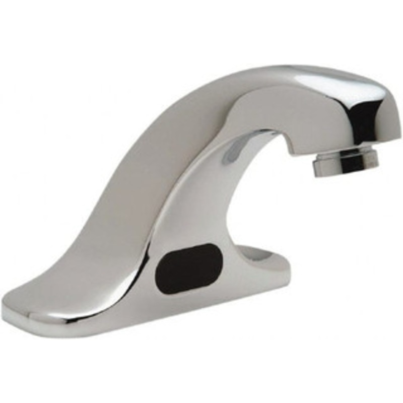 Zurn Chrome Plated Electronic Internal Temperature Control Mixer Sensor Faucet Powered by 4 AA Batteries, Standard Spout, Single Hole Mounting Centers Z6915-XL – 32794117