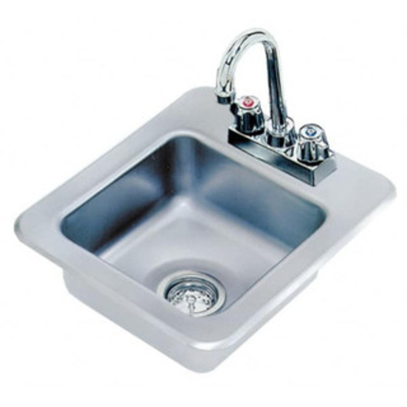 Advance Tabco 9 Long x 9 Wide Inside, 1 Compartment, Stainless Steel Stainless Steel Drop In Sink 20 Gauge, 12 Long x 14 Wide Outside, 5 Deep DI-1-25 – 08940785