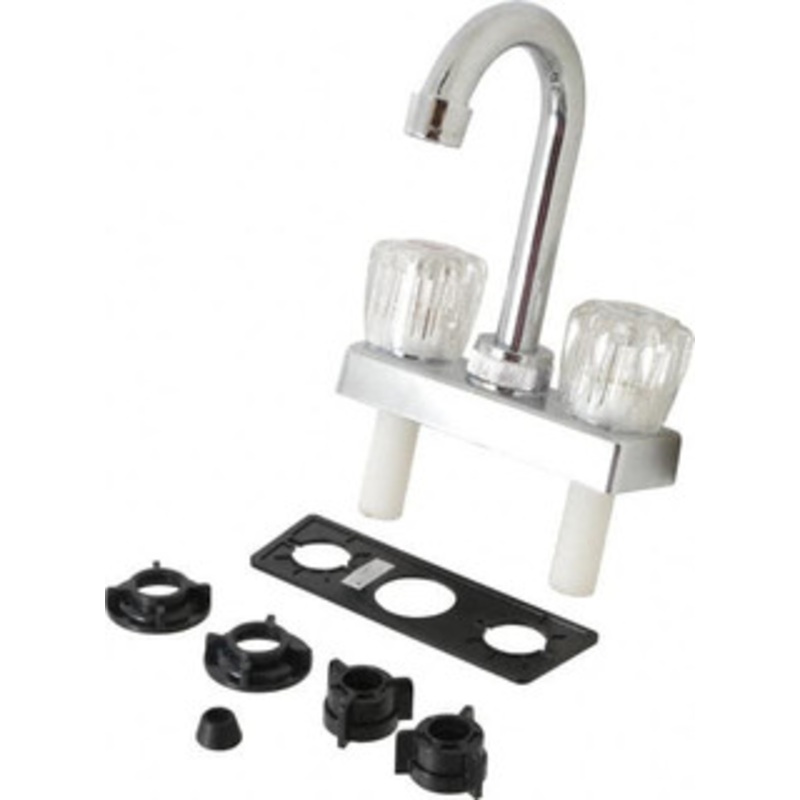 B&K Mueller Deck Plate Mount, Bar and Hospitality Faucet without Spray Two Handle, Knob Handle, High Arc Spout 122-044 – 65382640