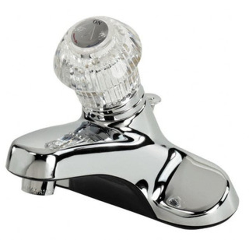 B&K Mueller Knob Handle, Deck Plate Bathroom Faucet One Handle, Pop Up Drain, Standard Spout 222-329 – 65382939
