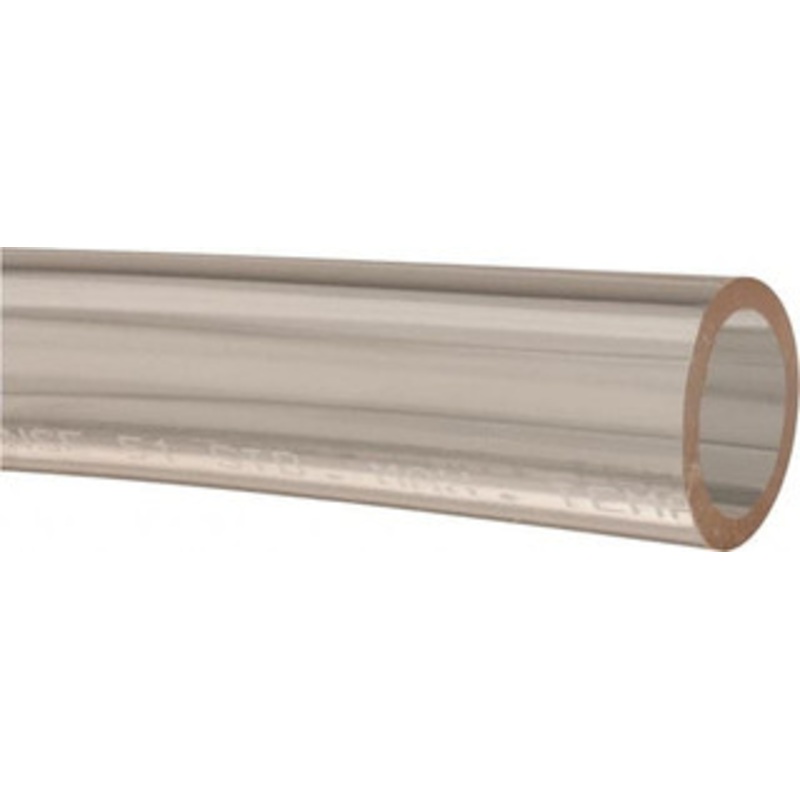 Made in USA 3/4 ID x 1 OD, 1/8 Wall Thickness, Cut to Length (50 ft. Standard Length) Plastic Tube Clear, 18 Max psi, 40 Hardness 509942 – 48519367
