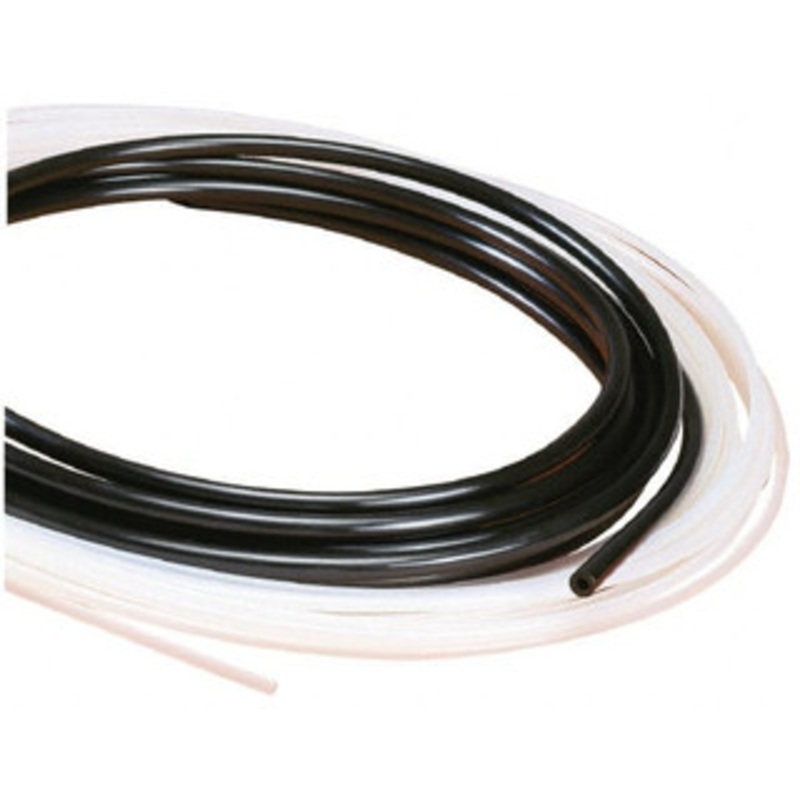 Made in USA 9/64 ID x 3/16 OD, 0.025 Wall Thickness, Cut to Length (250 ft. Standard Length) Nylon 11 Tube Black, 573 Max psi, 78 Durometer Hardness 36008 – 74203738