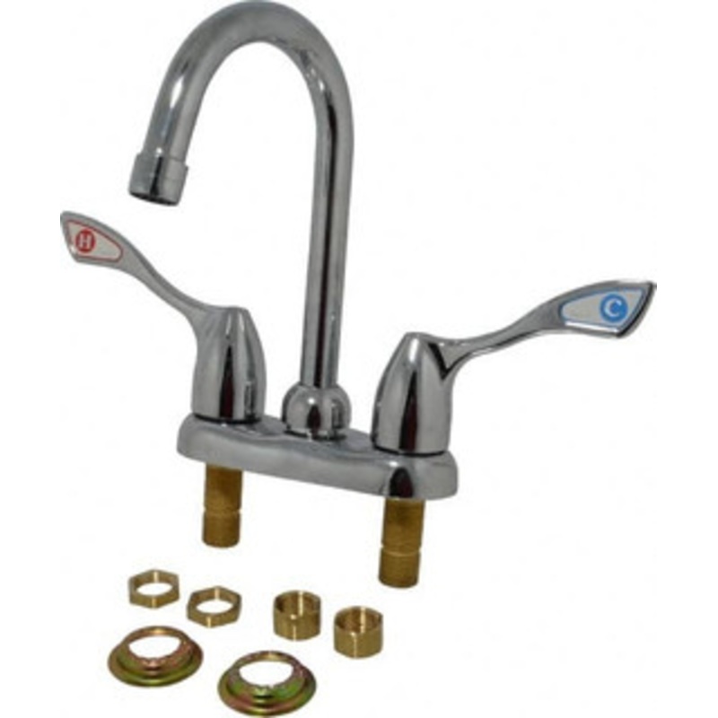 Moen Deck Plate Mount, Bar and Hospitality Faucet without Spray Two Handle, Wrist Blade Handle, Gooseneck Spout 8948 – 81794901