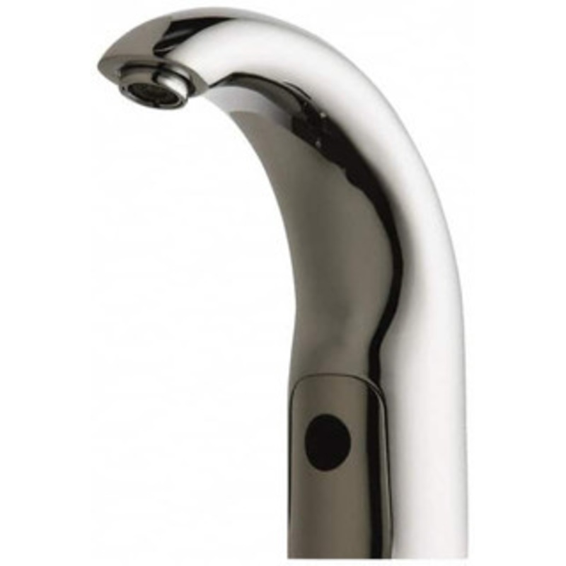 Chicago Faucets Polished Chrome Plated Electronic Internal Temperature Control Mixer Sensor Faucet Powered by 6 Volt Lithium CRP2 Battery (Included), Contemporary Spout, 4 to 8 Mounting Centers 116.212.AB.1 – 40736902