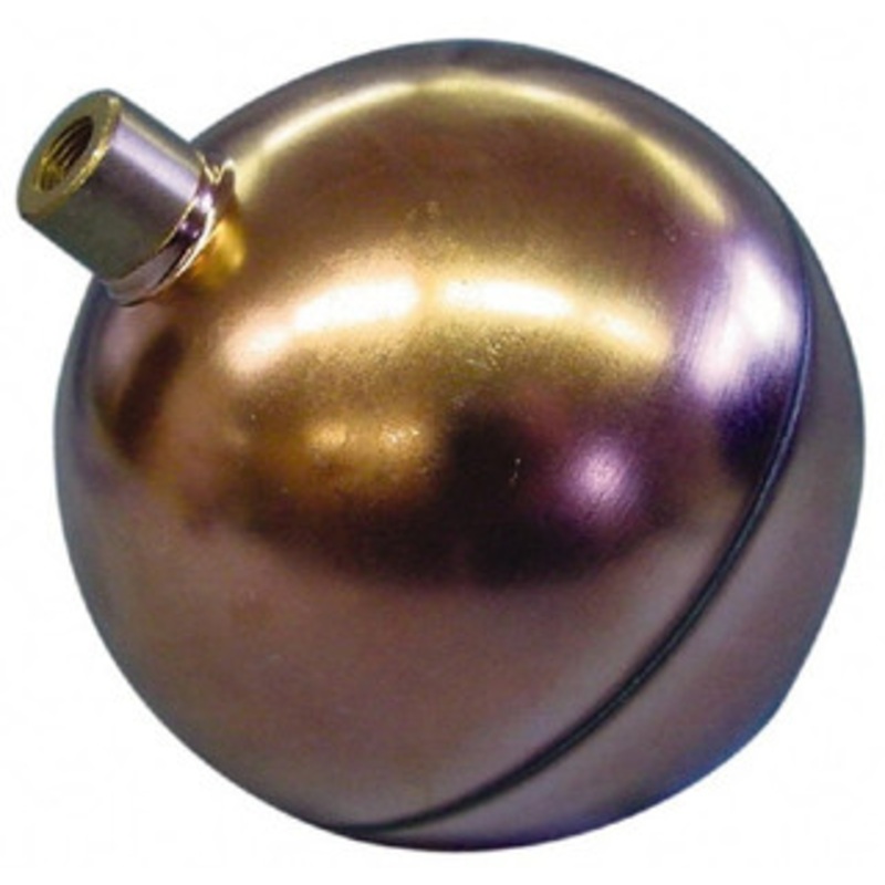 Made in USA 4 Diam, Spherical, Round Spud Connection, Metal Float 1/8 NPT Thread, Copper, 25 Max psi, 23 Gauge RC4023M – 07429228