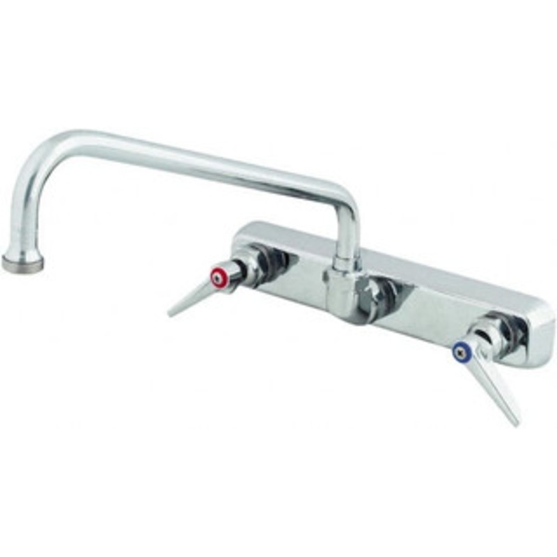 T&S Brass Standard, 2 Way Design, Wall Mount, Workboard Wall Mount Faucet 12 Inch Spout, Lever Handle B-1128 – 32071870