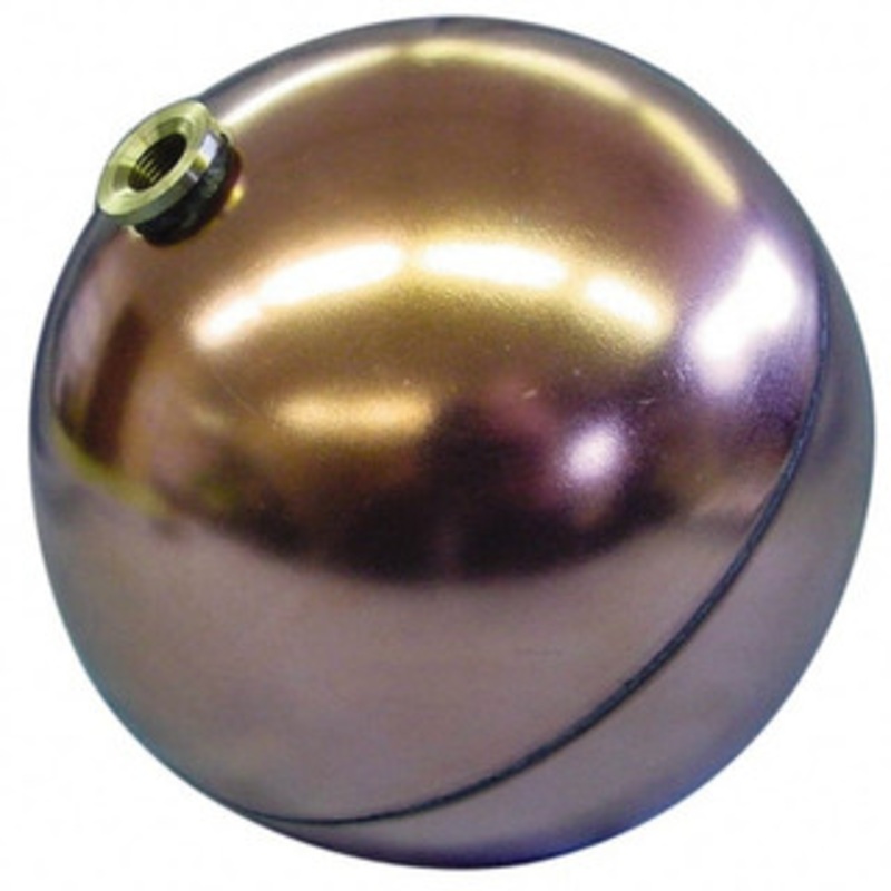 Made in USA 6 Diam, Spherical, Hex Spud Connection, Metal Float 3/8-16 Thread, Copper, 25 Max psi, 23 Gauge RC6023H – 07429277