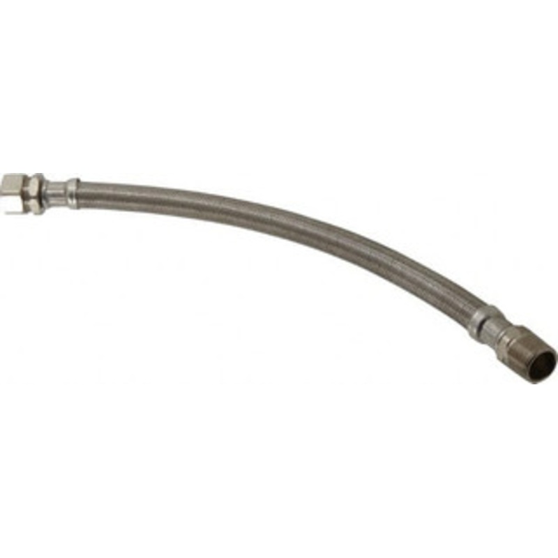 Value Collection 3/4 Compression Inlet, 3/4 MIP Outlet, Stainless Steel Water Heater Supply Line Use with Water Heaters 48260 – 08832131