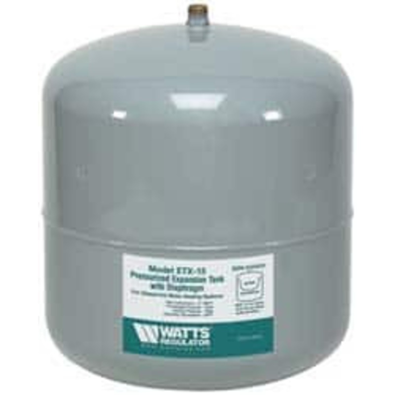 Watts 6.0 Gallon Capacity, 15 Gallon Tank, 16 Inch Diameter, 20-13/16 Inch High, 1/2 Inch Port, Expansion Tank Steel, Polymer Coating 0066608 – 03998572