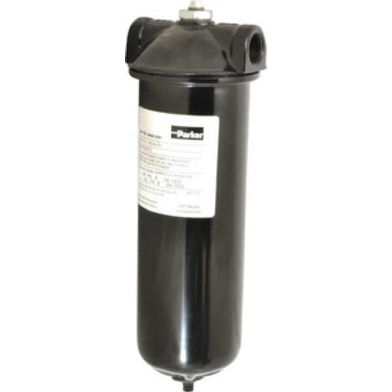 Parker Hannifin 3/4 Inch Pipe, FNPT End Connections, 10 Inch Long Cartridge, 12-7/8 Inch Long, Cartridge Filter Housing with Pressure Relief 1 Cartridge, 5 Max GPM Flow Rate, 150 psi Max Working Pressure B10-3/4SD – 37039179