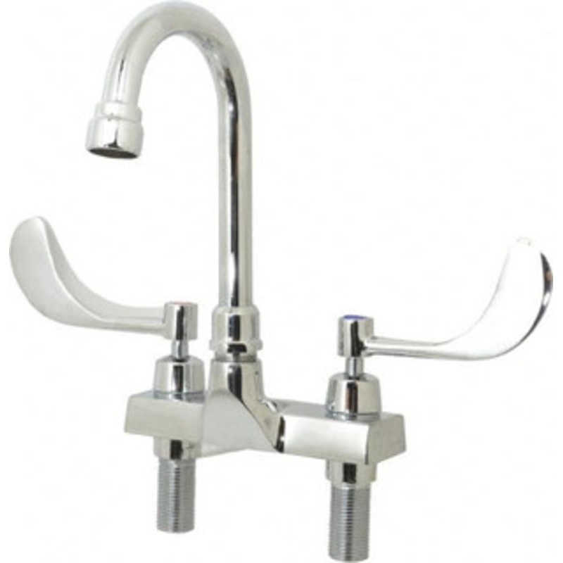 Speakman Wrist Blade Handle, Centerset Bathroom Faucet Two Handle, Internal Drain, Gooseneck Spout SC-3084-LD-E – 78754538