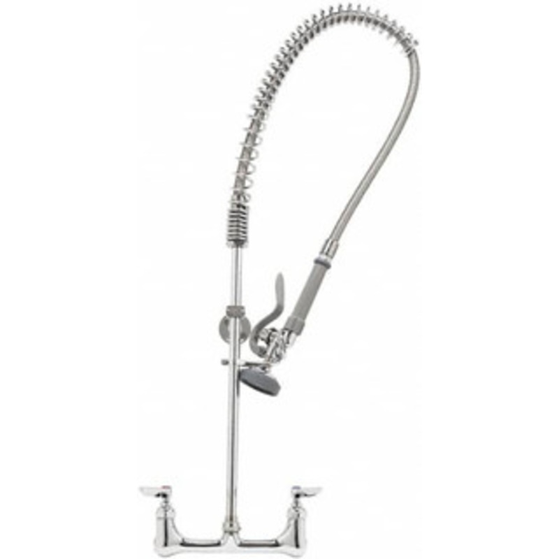 T&S Brass No Spout, 2 Way Design, Wall Mount, Wall Pre Rinse Faucet Assembly Lever Handle B-0133-CCB – 32071714