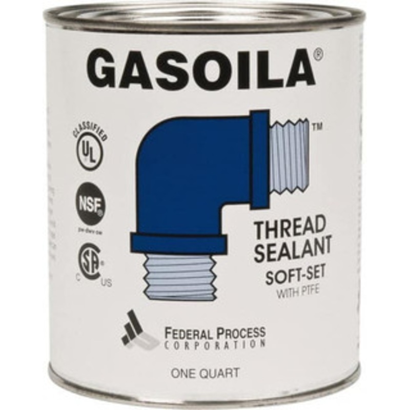 Federal Process 1 Qt Flat Top Can Blue/Green Easy Seal Applicator with Gasoila Soft-Set 600F Max Working Temp SS32 – 36912863